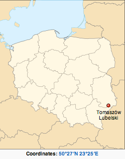 Tomaszow Lubelski map